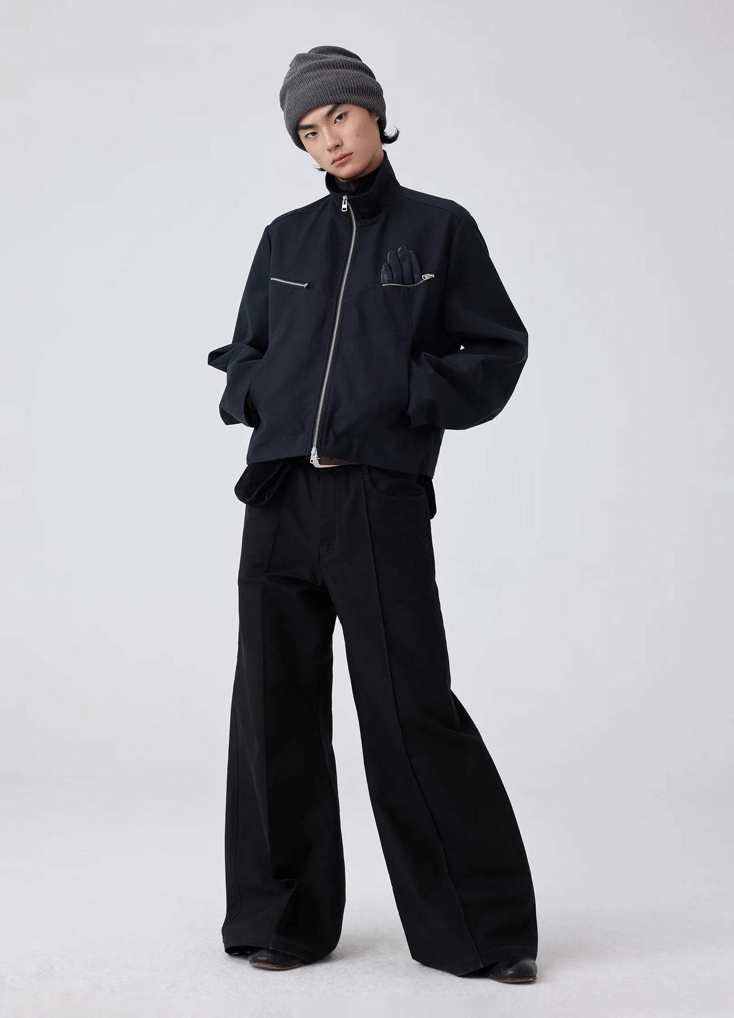 Wide Seam Cotton Trousers