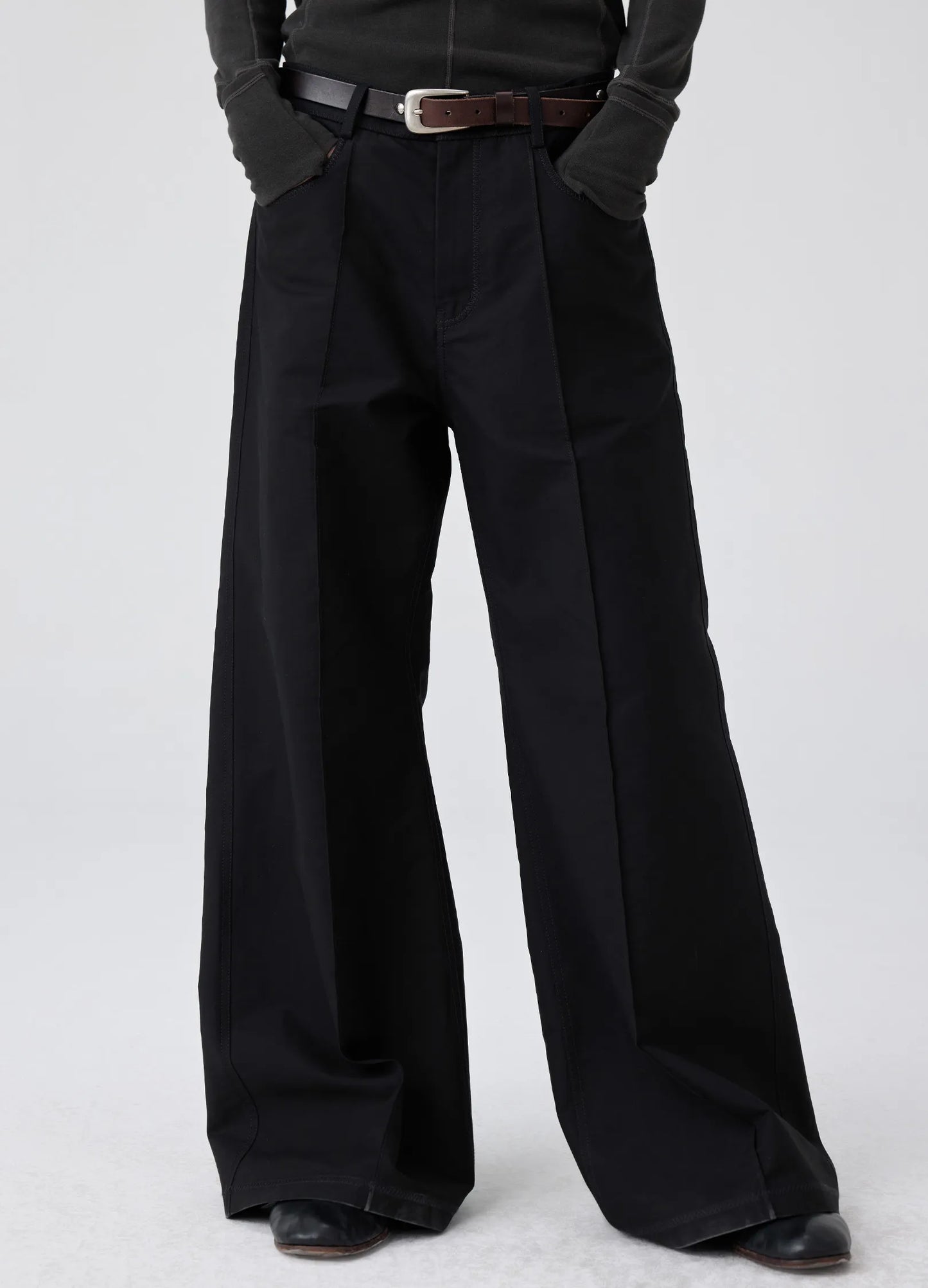 Wide Seam Cotton Trousers