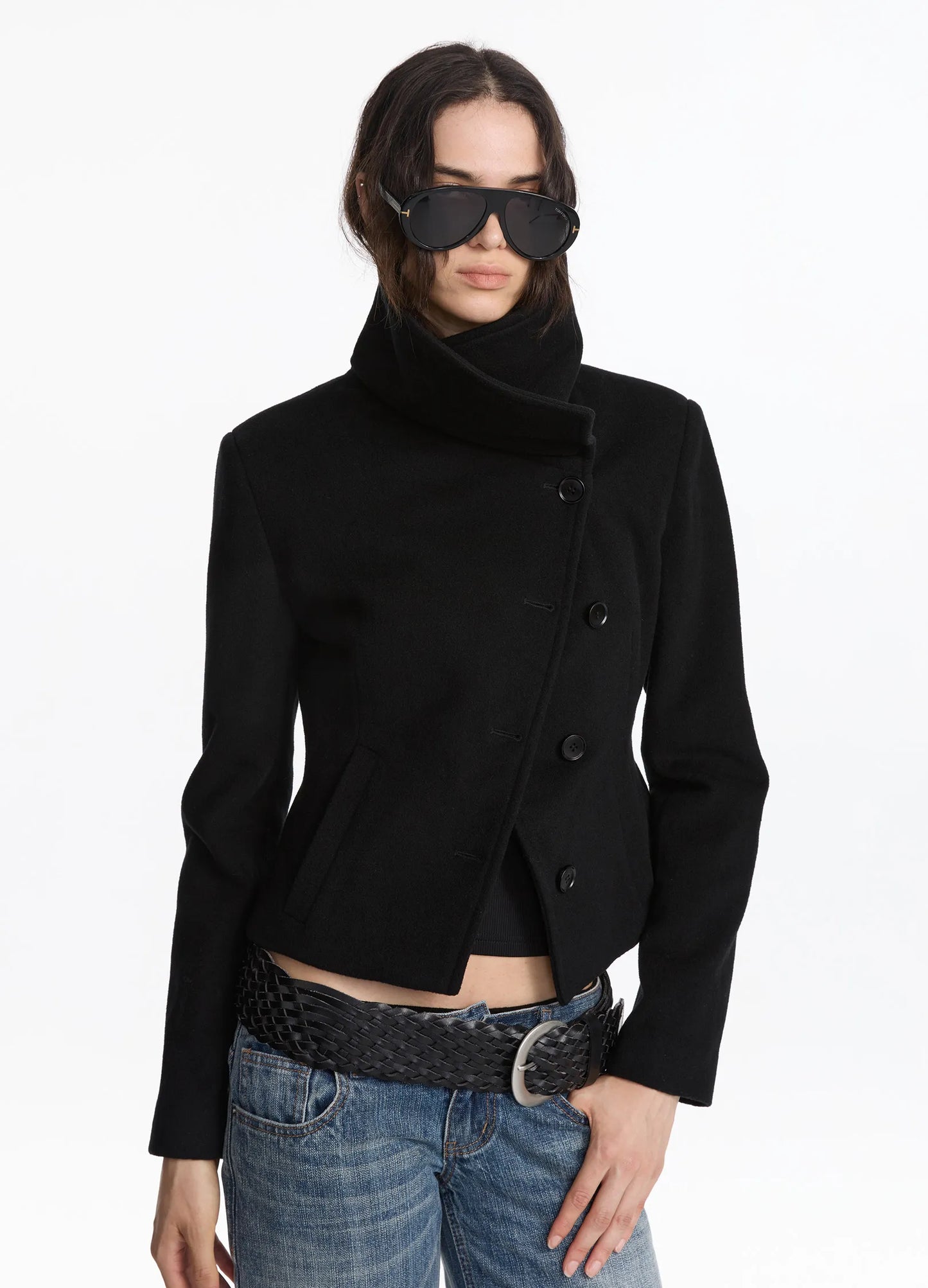 Wool Asymmetric Coat