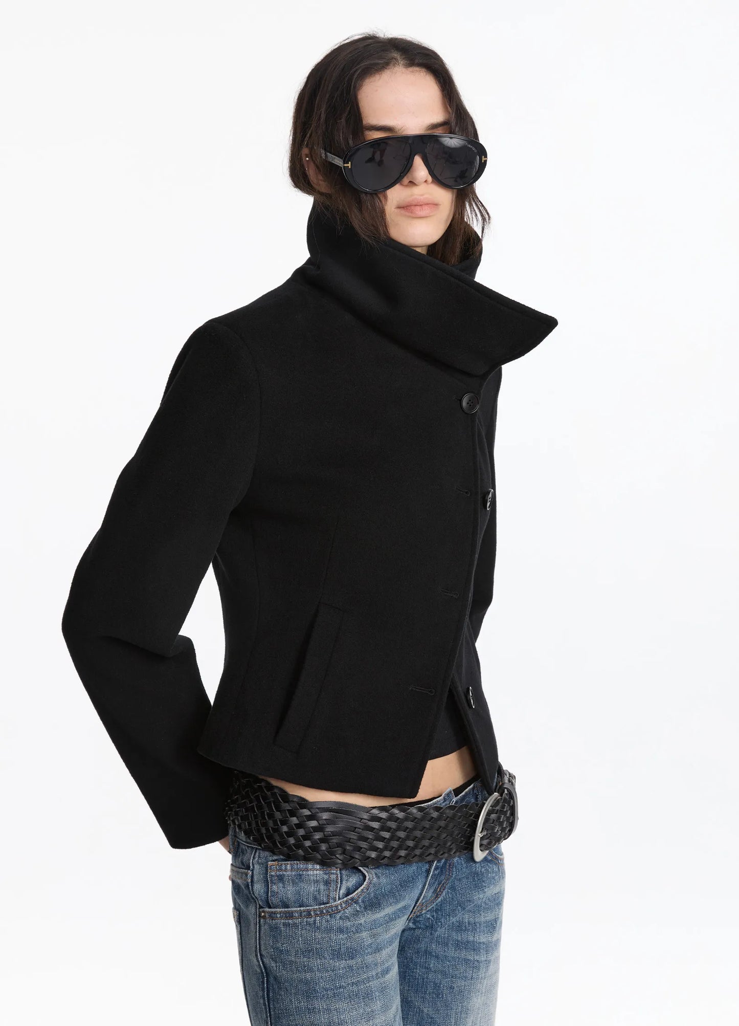 Wool Asymmetric Coat