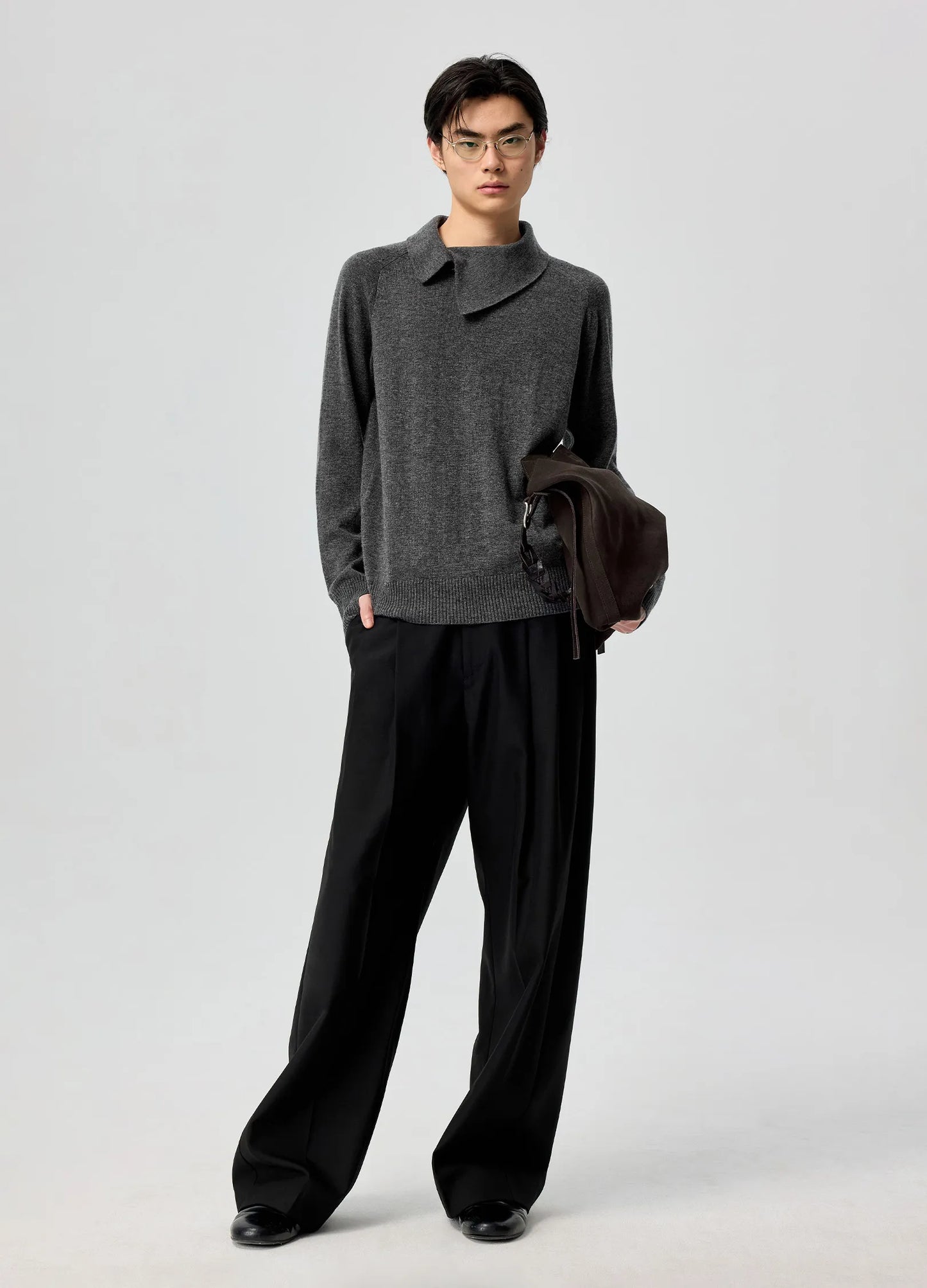 Wool Pleated Trousers