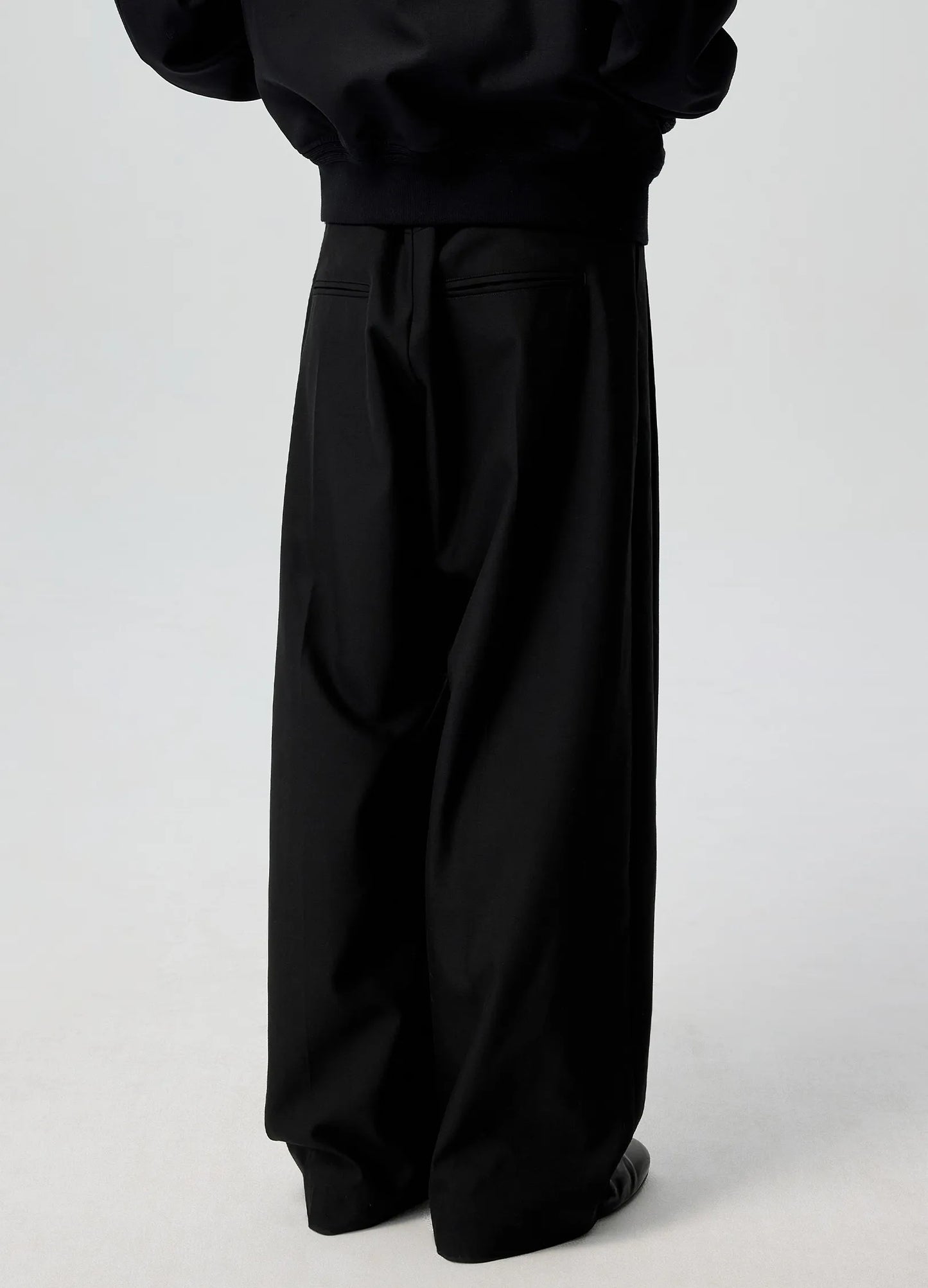 Wool Pleated Trousers
