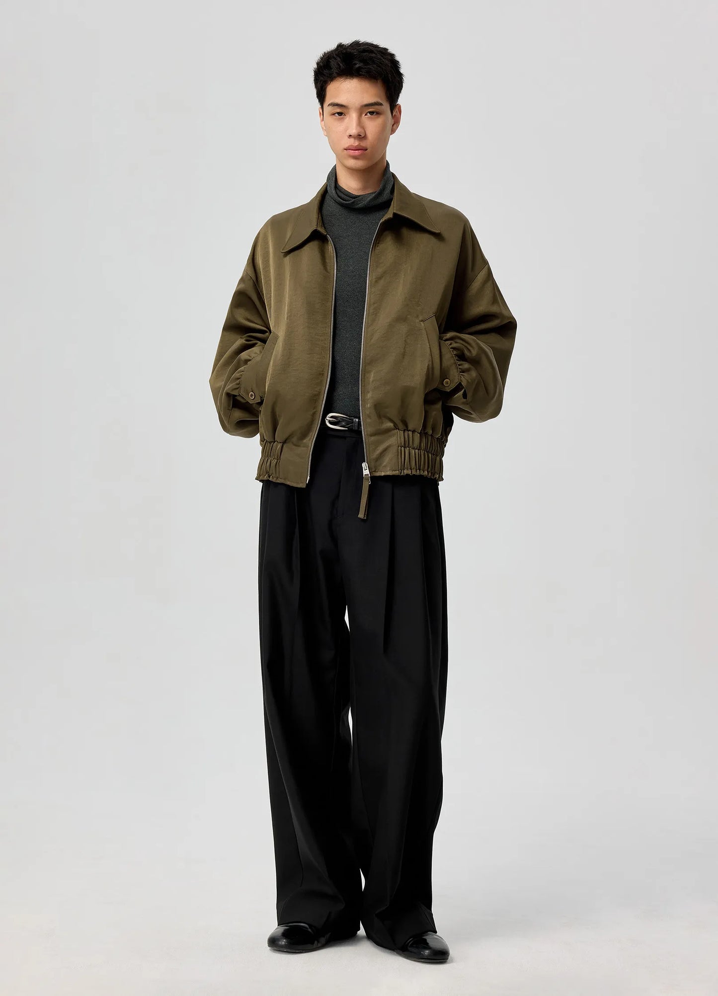 Wool Pleated Trousers