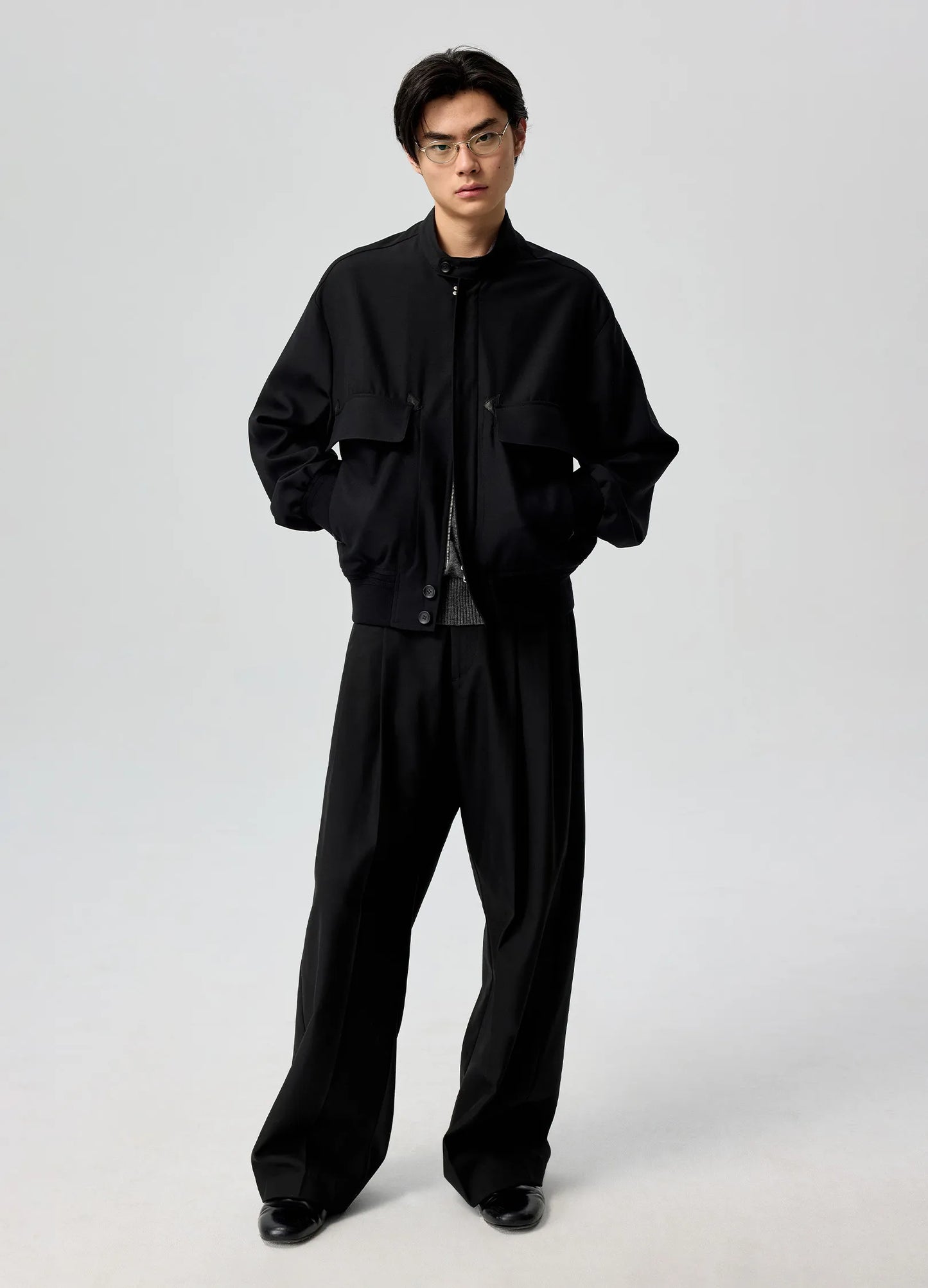 Wool Pleated Trousers