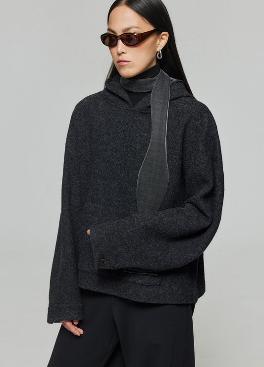 Wool Hooded Sweatshirt