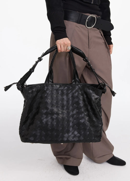 Woven Quilted Tote