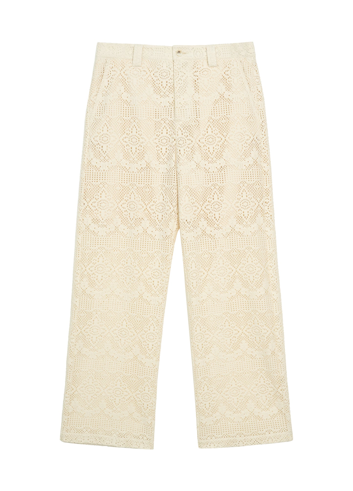 Hollow Lace Wide Trousers