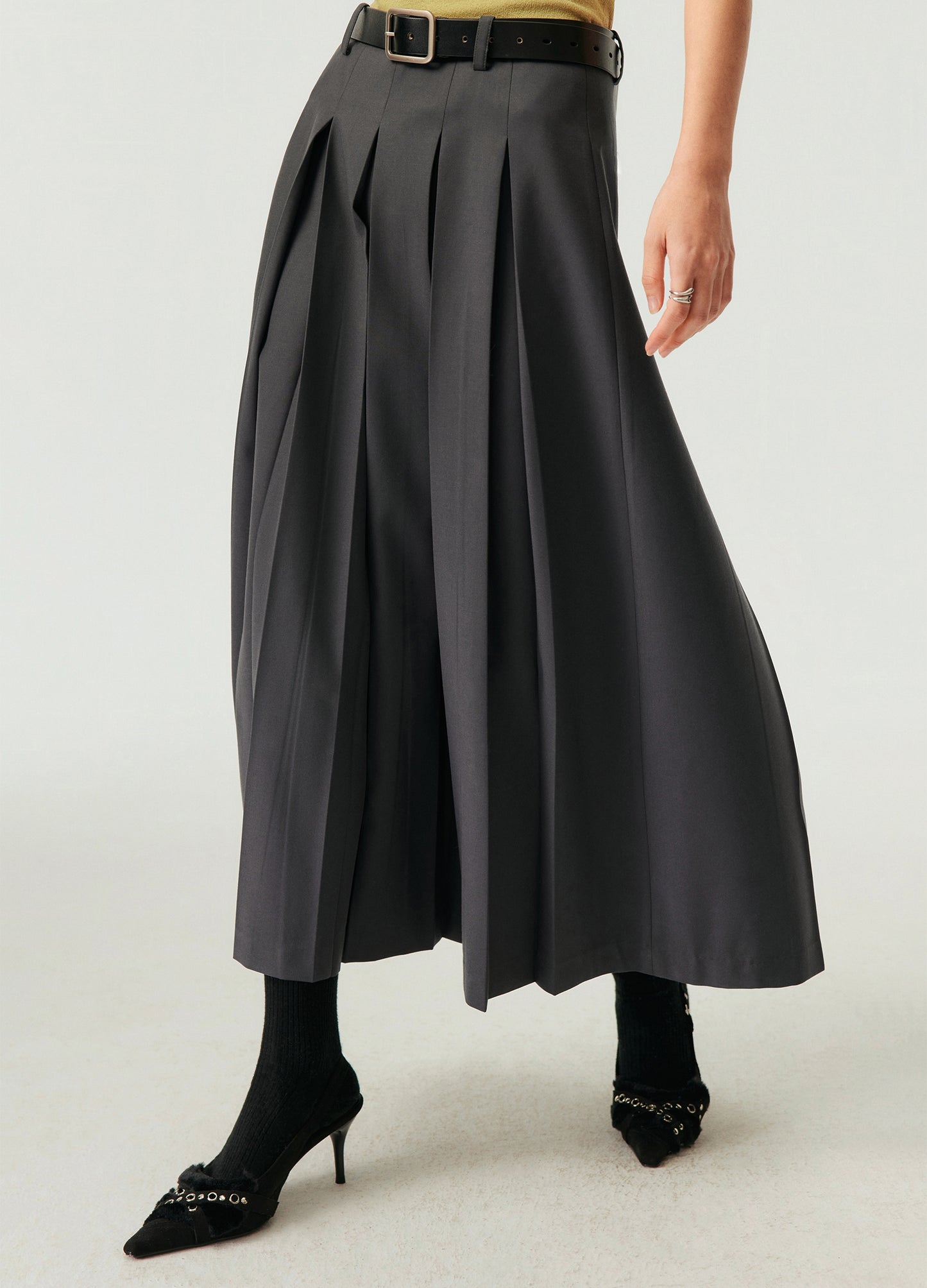 Pleated Long Skirt