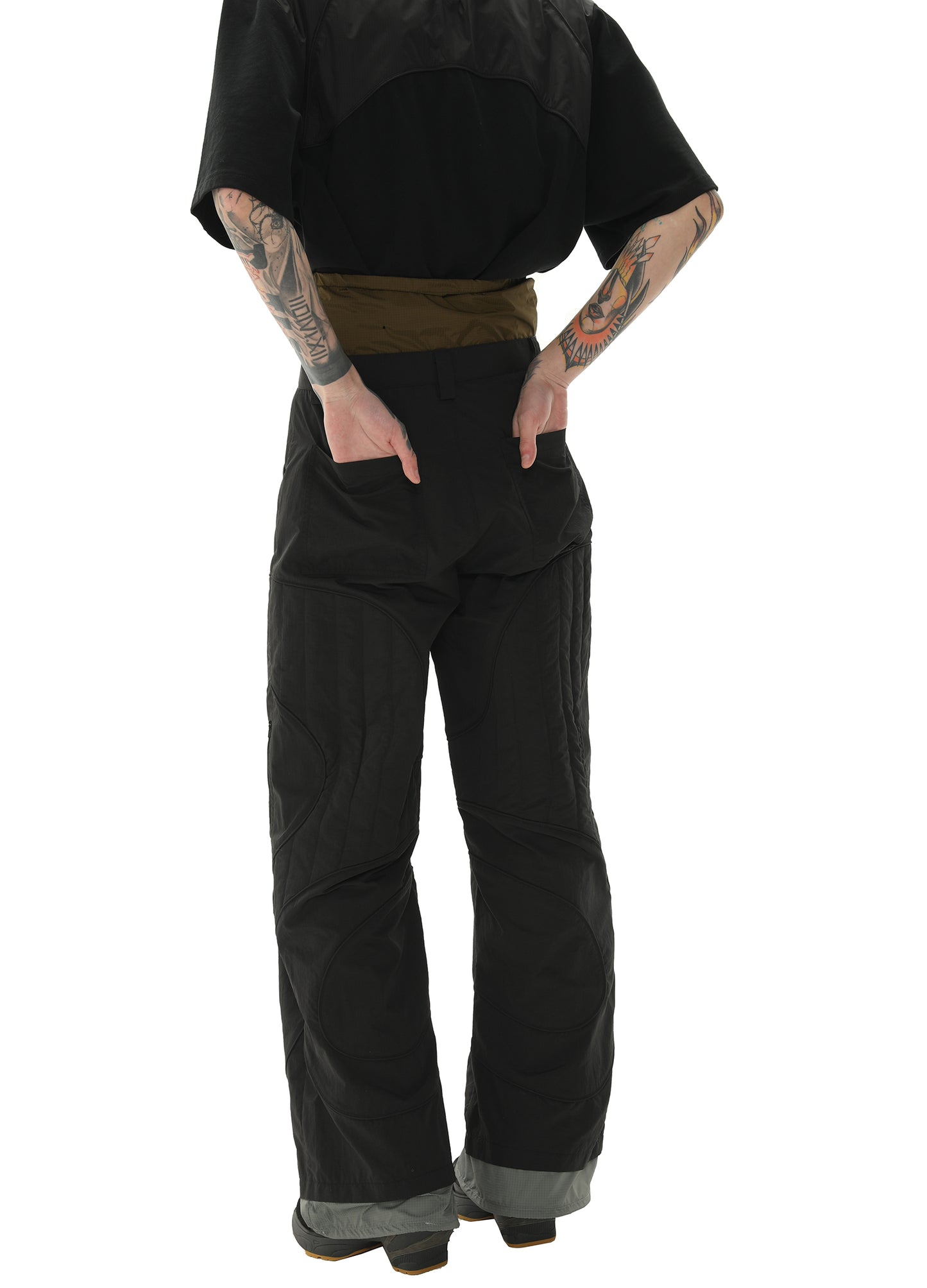 Double Waisted Biker Trousers