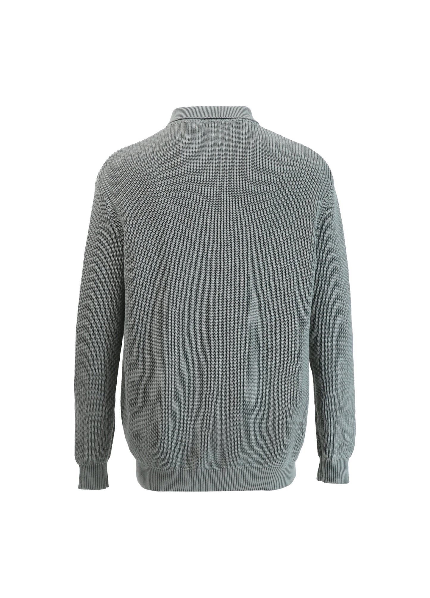 Knitted Long Sleeve Polo