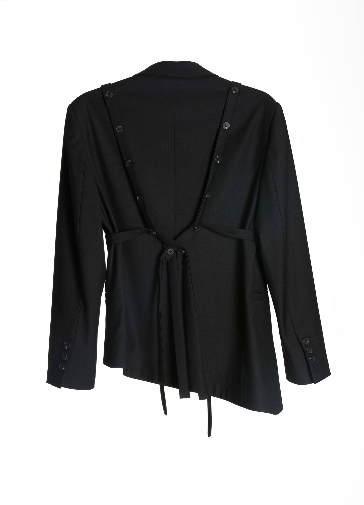 Single-Breasted Unisex Strapped Blazer