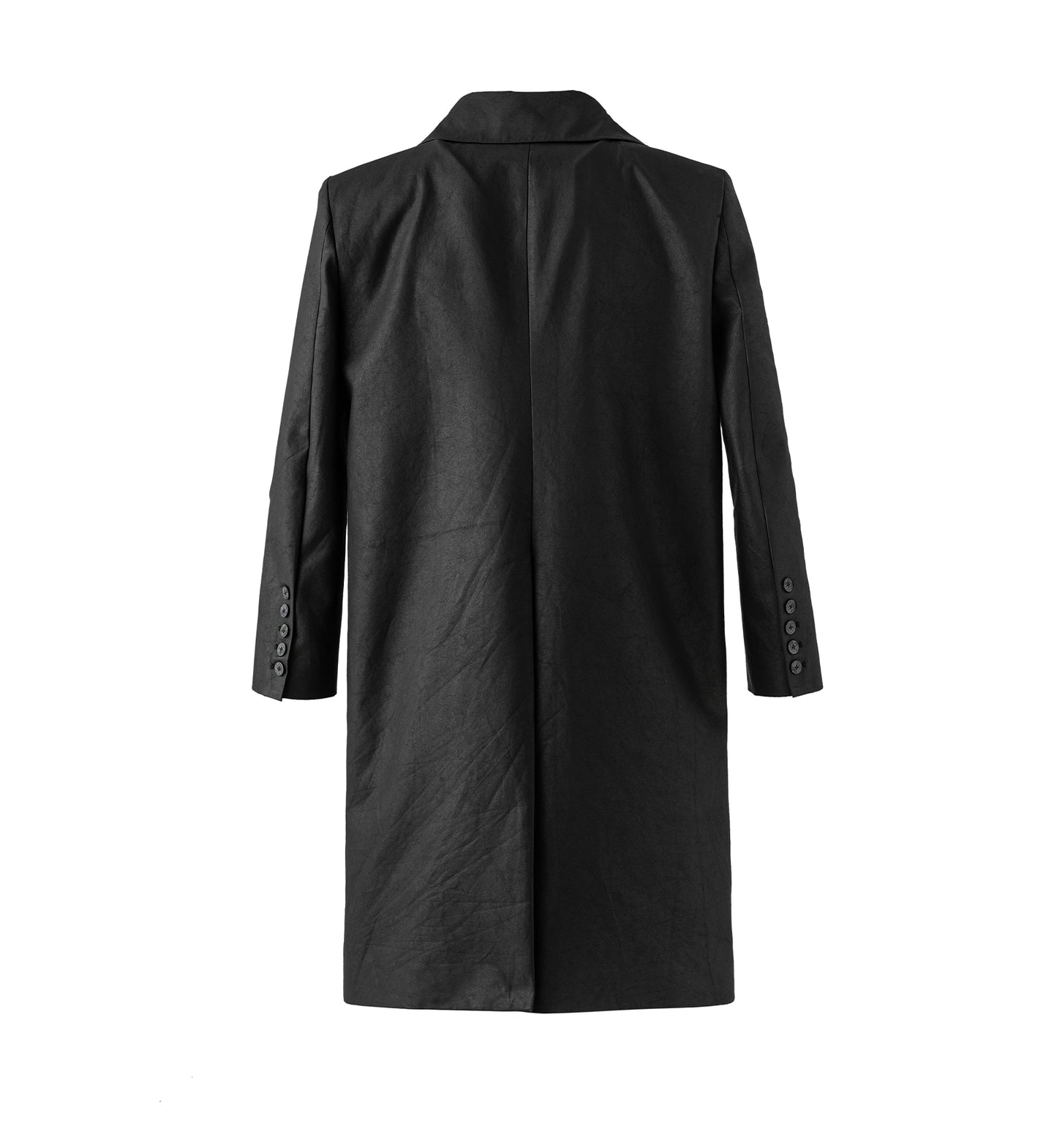 Padded Leather Trench coat