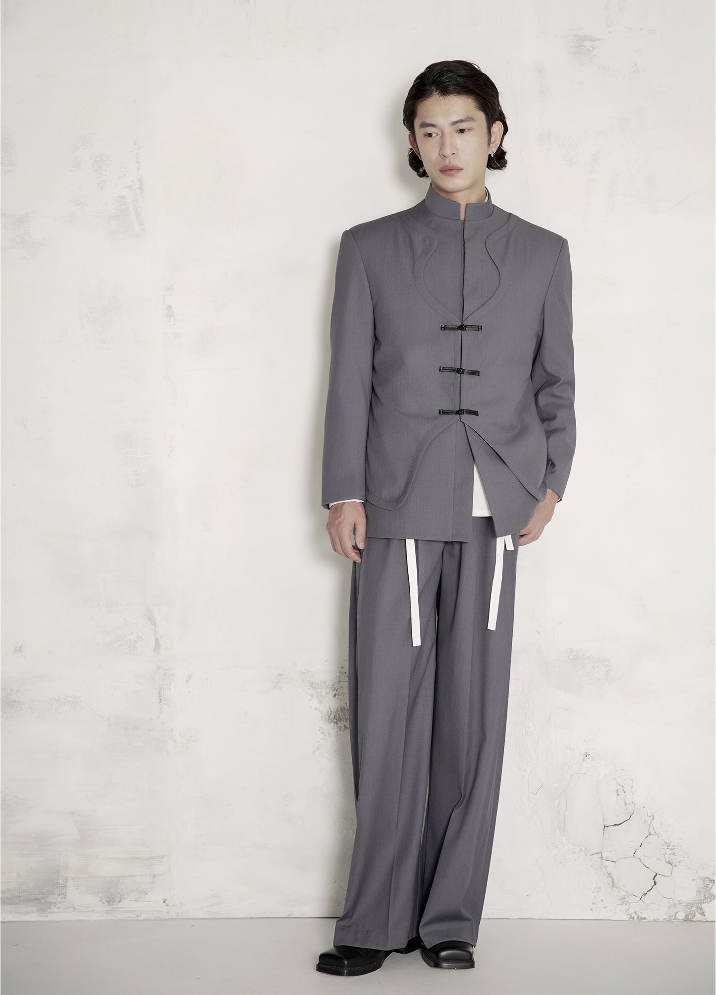 Wide Pleated Suit Trousers
