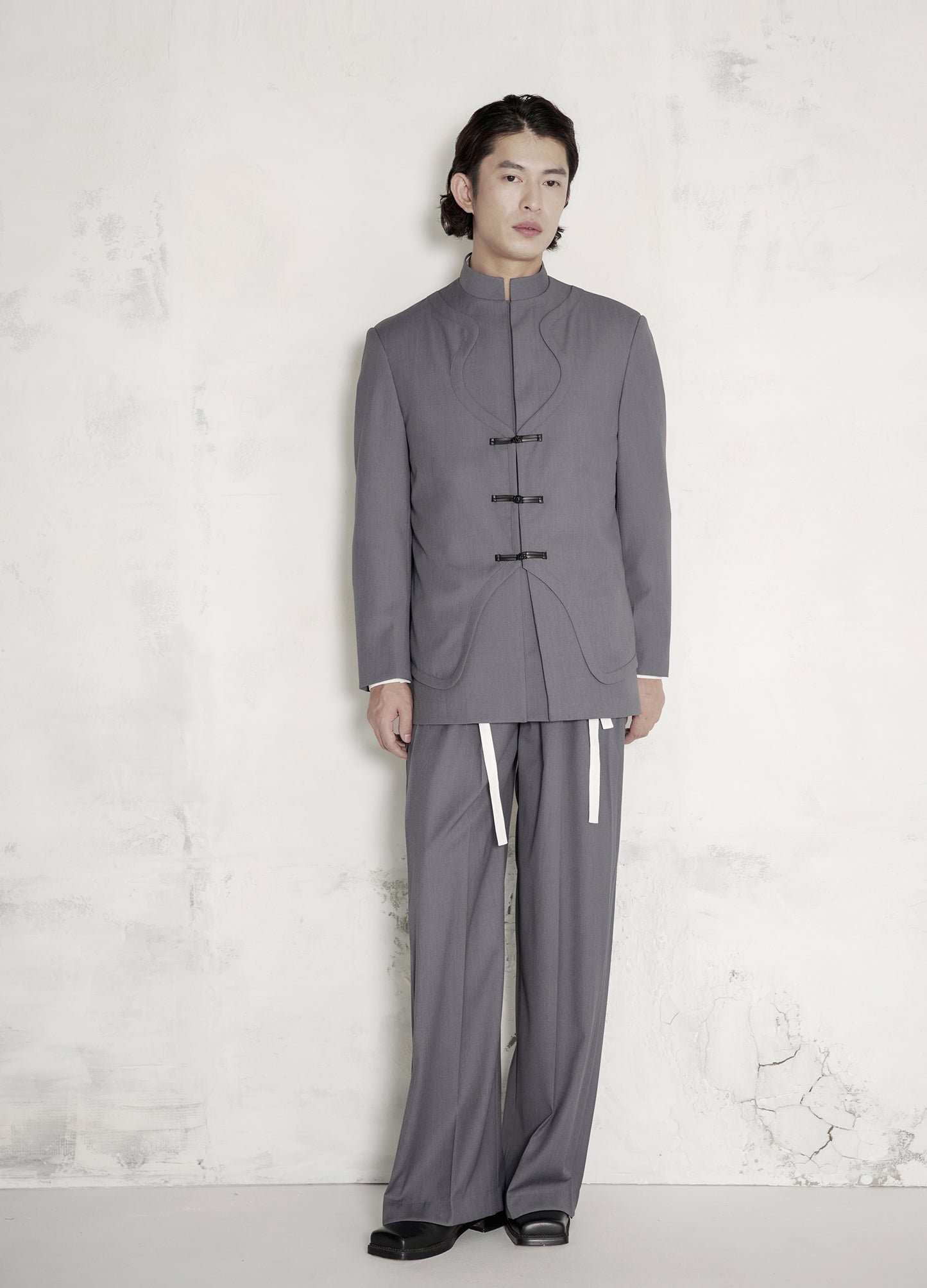 Wide Pleated Suit Trousers